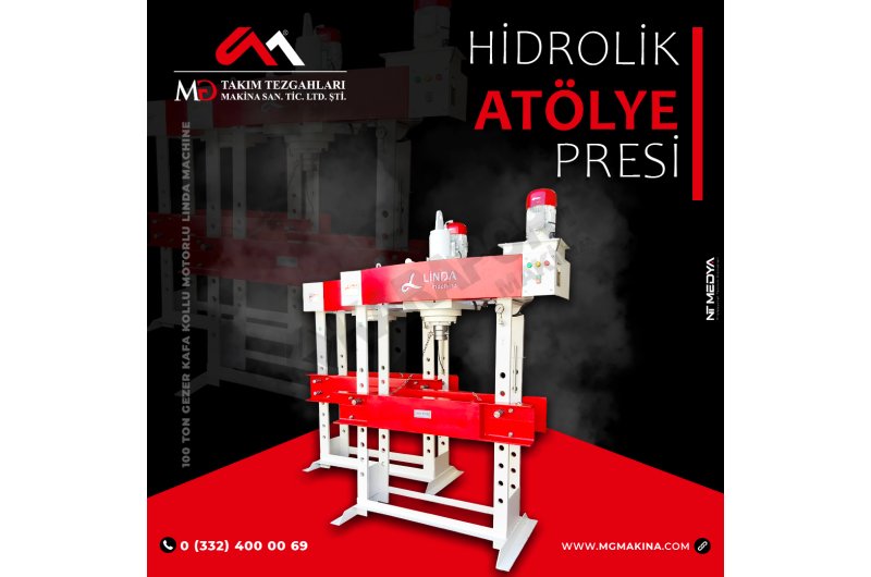 100 Ton Linda Machine Motorlu Hidrolik Atölye Press