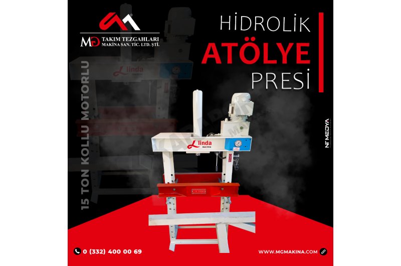 15 Ton Kollu Motorlu Hidrolik Atölye Presi
