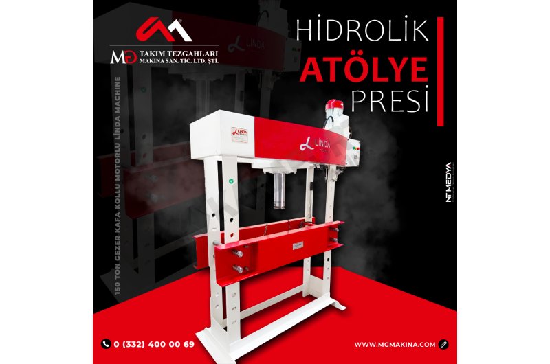 150 Ton Gezer Kafa Kollu Motorlu Lİnda Machine Hidrolik Atölye P