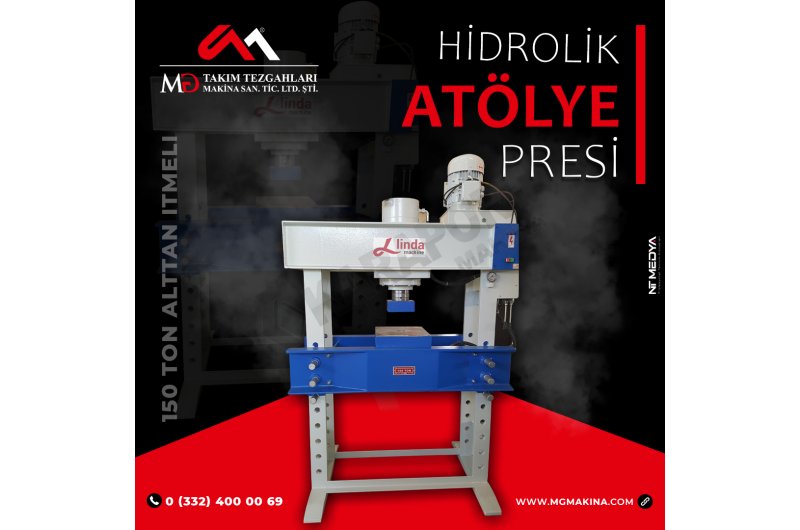150 Ton Hidrolik Alttan İtmeli Atölye Presi