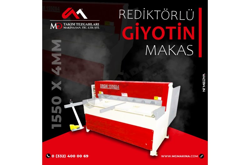 1550 x 4mm Rediktörlü Giyotin Makas - Guillotine Machines