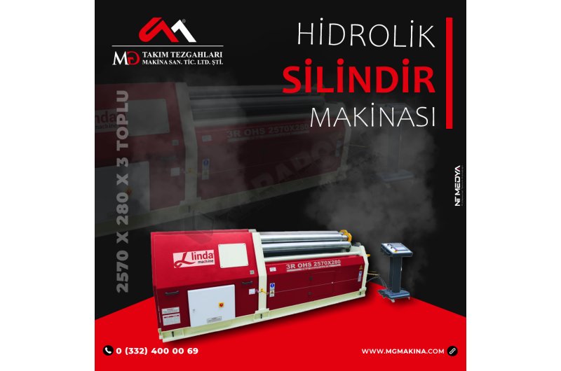 2570 x 280 x 3 Toplu Hidrolik Silindir Makinası
