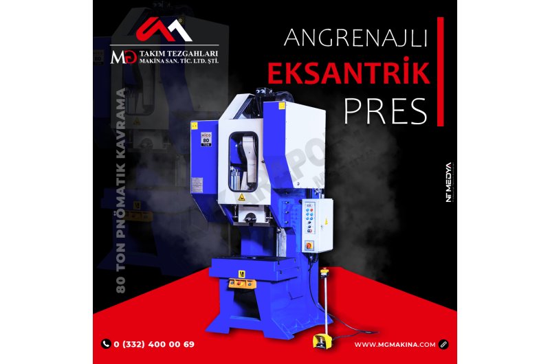 80 Ton Pnömatik Kavramalı Eksantrik Pres