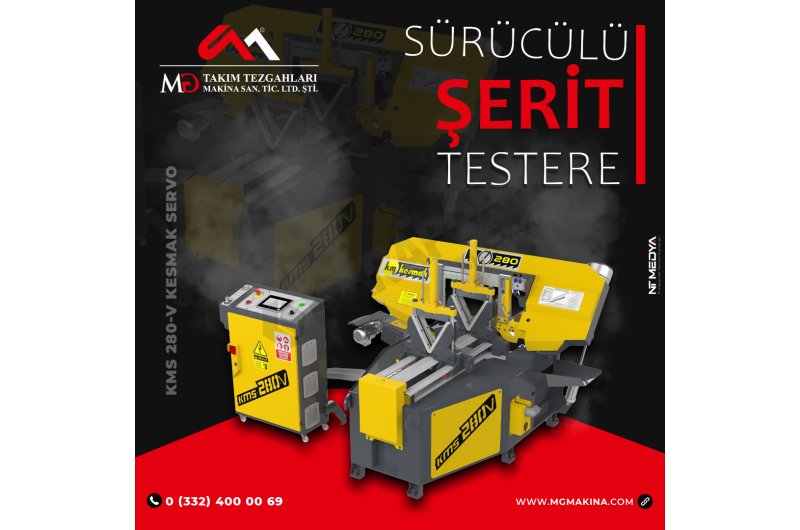 KMS 280-V Kesmak Servo Sürücülü Şerit Testere