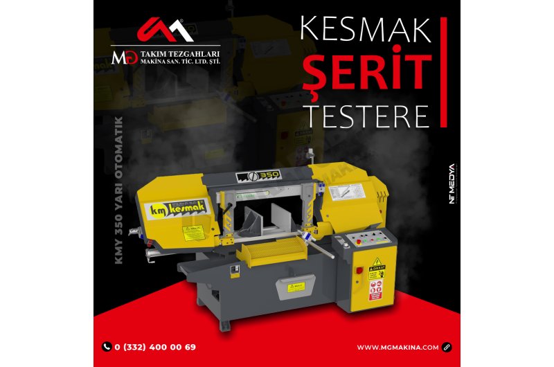 KMY 350 Yarı Otomatik Kesmak Şerit Testere