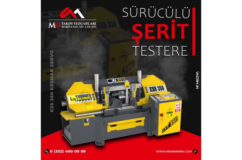 KSS 350 Kesmak Servo Sürücülü Şerit Testere