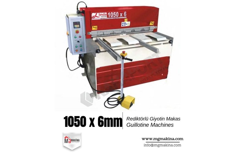 LRGM 1050 x 6mm Rediktörlü Giyotin Makas - Guillotine Machines