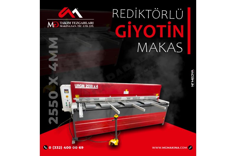 LRGM 2550 x 4mm  Rediktörlü Giyotin Makas LİNDA MACHİNE - Guillo