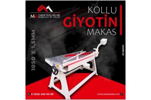 1050 x 1,5mm Kollu Giyotin Makas  PLATİNE GÖVDE SIFIR ÜRÜN