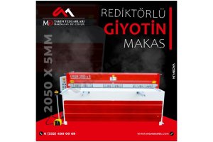 2050 x 5mm Rediktörlü Giyotin Makas - Guillotine Machines