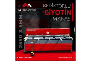 2550 x 5mm Rediktörlü Giyotin Makas - Guillotine Machines( SIFIR