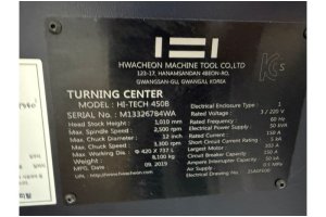 Hwacheon Hi-Tech 450B 12 Inç Çift Ayna CNC Torna-2019