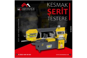 KMY 450 Yarı Otomatik Kesmak Şerit Testere