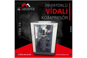 VEK 75 İnvertörlü Vidalı Kompresör