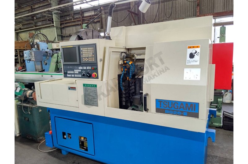 Tsugami BS26A-III CNC Kayar Otomat Tezgahı ve Çubuk Sürücüsü