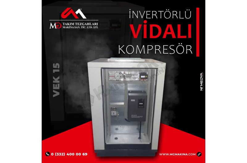 VEK 15 İnvertörlü Vidalı Kompresör