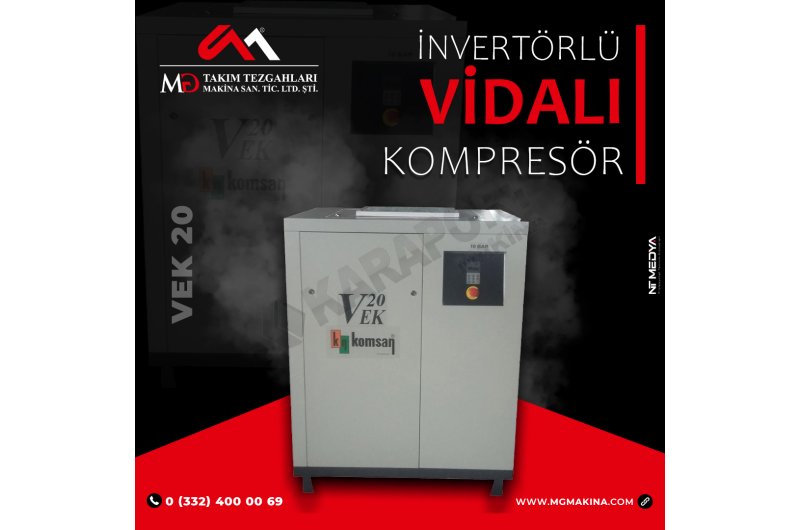VEK 20 İnvertörlü Vidalı Kompresör