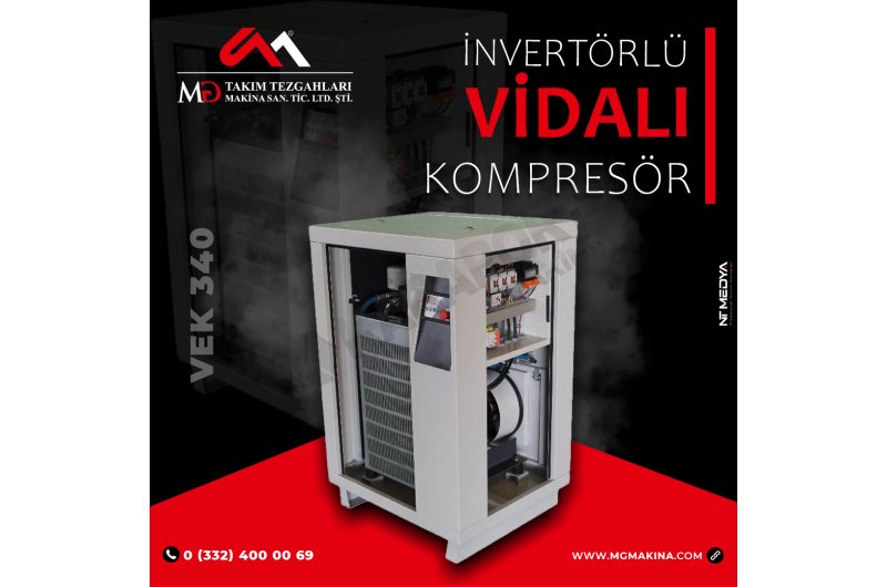 VEK 340 İnvertörlü Vidalı Kompresör