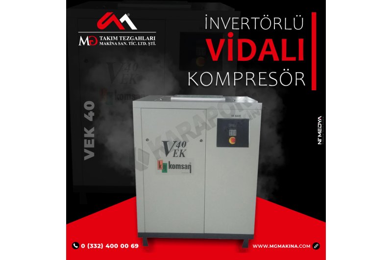 VEK 40 İnvertörlü Vidalı Kompresör
