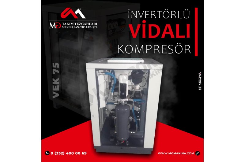 VEK 75 İnvertörlü Vidalı Kompresör